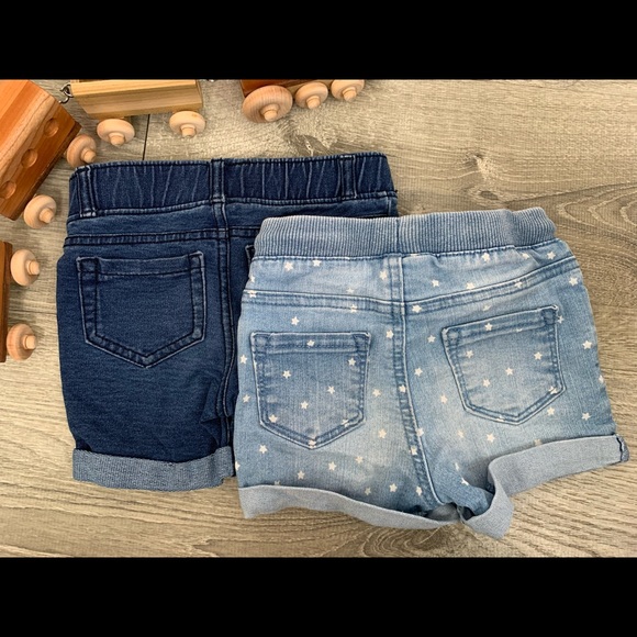 3T Toddler Shorts, Cat & Jack, Jumping Beans Denim Girls Polka Dot Pocket - Picture 2 of 3